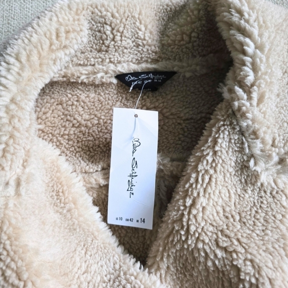 Miss Selfridge Borg Jacket Aviator Shearling Faux Fur US 10/UK 14/EU 42 - Picture 7 of 8